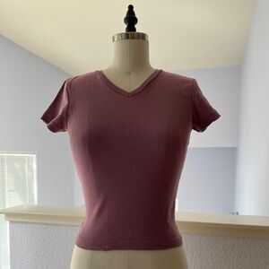 Ellemenno Lavendar Fitted Short Sleeve T-Shirt